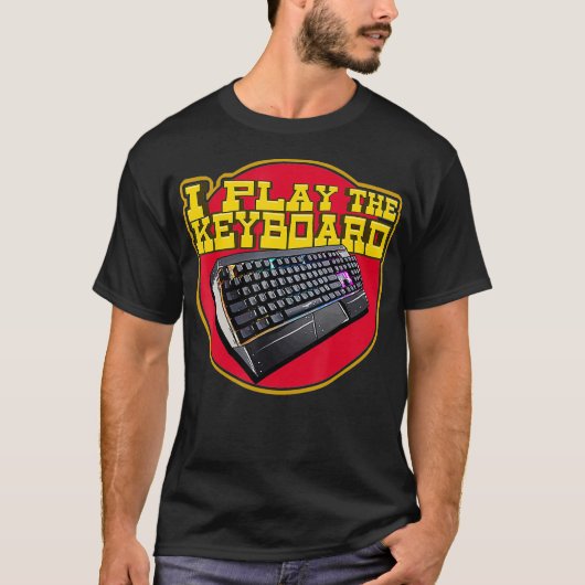 Computer Gaming Keyboard Grappige Gamer Citaat T-shirt (Voorkant)