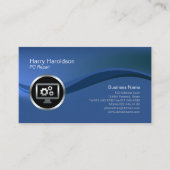 Computer Gears Icon PC Repair Visitekaartje (Voorkant)