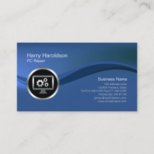 Computer Gears Icon PC Repair Visitekaartje