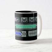 Computer Geek Black Input Pattern Mok (Voorkant rechts)