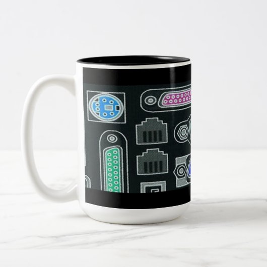 Computer Geek Black Input Pattern Mok (Links)