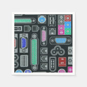 Computer Geek Black Input Pattern Napkins Servet (Voorkant)