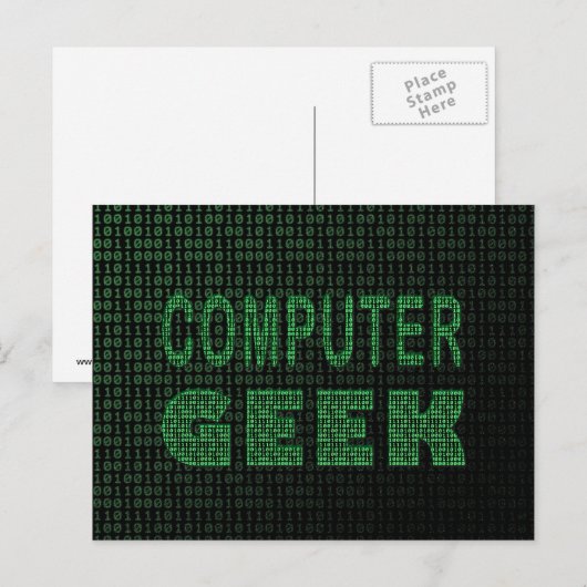 Computer Geek Briefkaart (Voorkant / Achterkant)