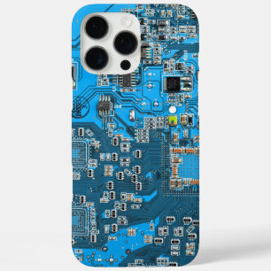 Computer Geek Circuit Board Blue iPhone 16 Pro Max Hoesje