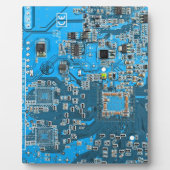 Computer Geek Circuit Board Blue Fotoplaat (Voorkant)