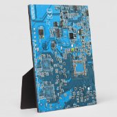 Computer Geek Circuit Board Blue Fotoplaat (Zijkant)