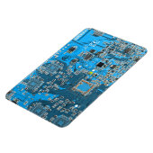 Computer Geek Circuit Board Blue Magneet (Linkerzijde)