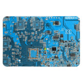 Computer Geek Circuit Board Blue Magneet (Horizontaal)