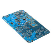 Computer Geek Circuit Board Blue Magneet (Rechterzijde)