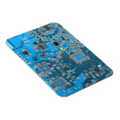 Computer Geek Circuit Board Blue Magneet (Rechterzijde)