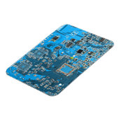 Computer Geek Circuit Board Blue Magneet (Linkerzijde)