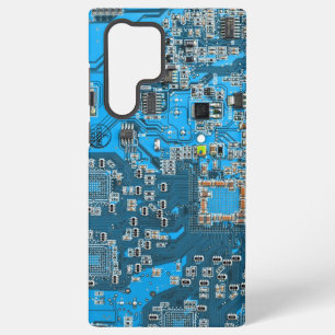 Computer Geek Circuit Board Blue Samsung Galaxy Hoesje