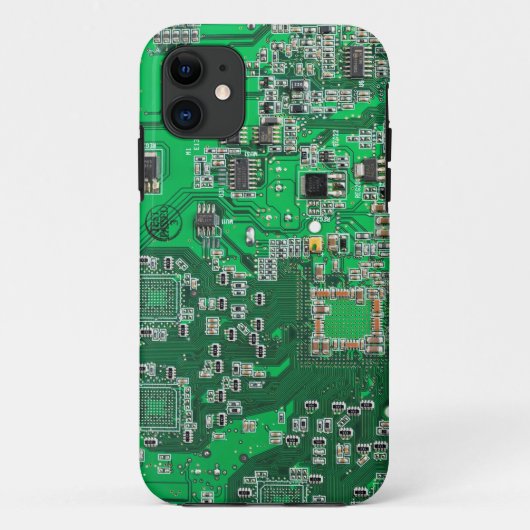 Computer Geek Circuit Board - groen Case-Mate iPhone Case (Achterkant)