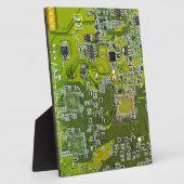 Computer Geek Circuit Board Light Green Fotoplaat (Zijkant)
