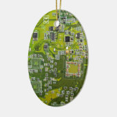Computer Geek Circuit Board Light Green Keramisch Ornament (Links)