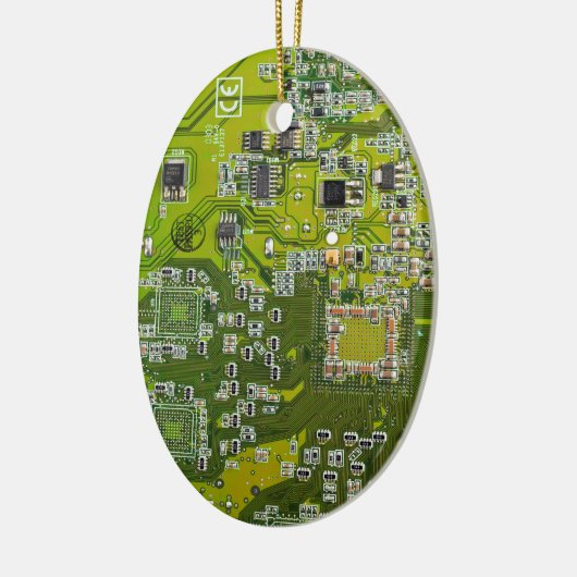 Computer Geek Circuit Board Light Green Keramisch Ornament (Links)