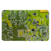 Computer Geek Circuit Board Light Green Magneet (Horizontaal)
