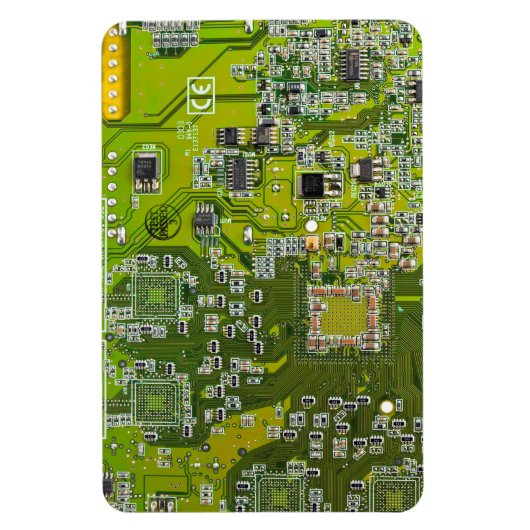 Computer Geek Circuit Board Light Green Magneet (Verticaal)