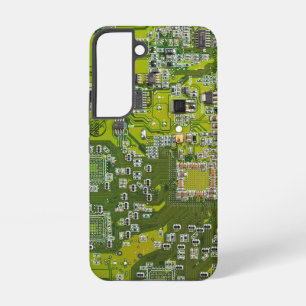 Computer Geek Circuit Board Light Green Samsung Galaxy Hoesje