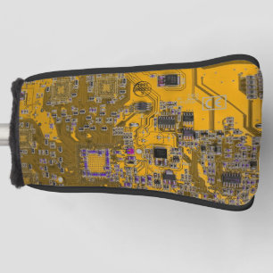 Computer Geek Circuit Board Light Oranje Golfheadcover