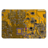 Computer Geek Circuit Board Light Oranje Magneet (Horizontaal)