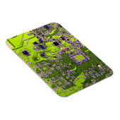 Computer Geek Circuit Board Neon Yellow Magneet (Rechterzijde)
