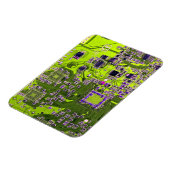 Computer Geek Circuit Board Neon Yellow Magneet (Linkerzijde)