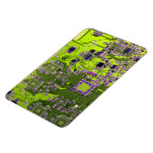 Computer Geek Circuit Board Neon Yellow Magneet (Linkerzijde)