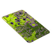 Computer Geek Circuit Board Neon Yellow Magneet (Rechterzijde)