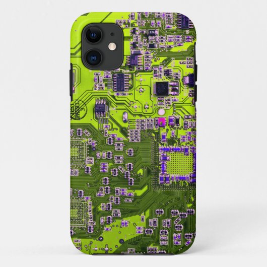 Computer Geek Circuit Board - neongeel Case-Mate iPhone Case (Achterkant)