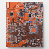 Computer Geek Circuit Board Oranje Fotoplaat (Voorkant)