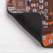 Computer Geek Circuit Board Oranje Muismat (Hoek)