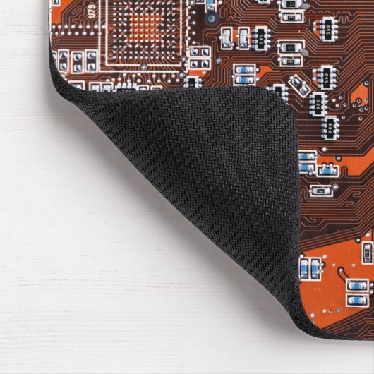 Computer Geek Circuit Board Oranje Muismat (Hoek)