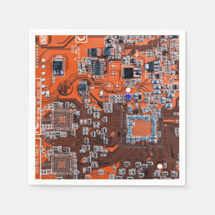 Computer Geek Circuit Board Oranje Servet