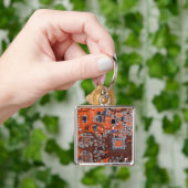 Computer Geek Circuit Board Oranje Sleutelhanger (Hand)