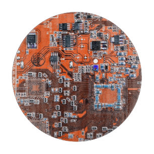 Computer Geek Circuit Board Oranje Snijplank