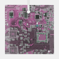 Computer Geek Circuit Board Paars