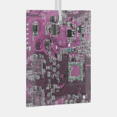 Computer Geek Circuit Board Paars Glas Ornament (Voorkant Rechts)