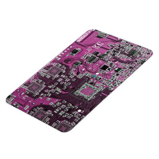 Computer Geek Circuit Board Paars Magneet (Linkerzijde)