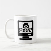 Computer Geek Girl Vrouw Koffiemok (Links)