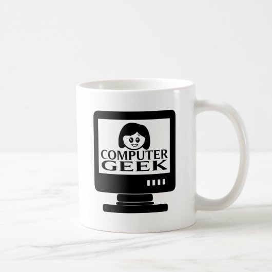 Computer Geek Girl Vrouw Koffiemok (Rechts)