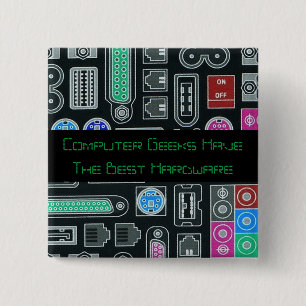 Computer Geek Humor Button