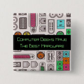 Computer Geek Humor Input Pattern Button (Voorkant)