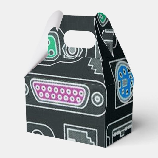 Computer Geek Input Pattern Favor Box Bedankdoosjes (Voorkant Zijde)