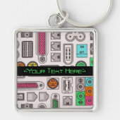 Computer Geek Input Pattern Sleutelhanger (Voorkant)