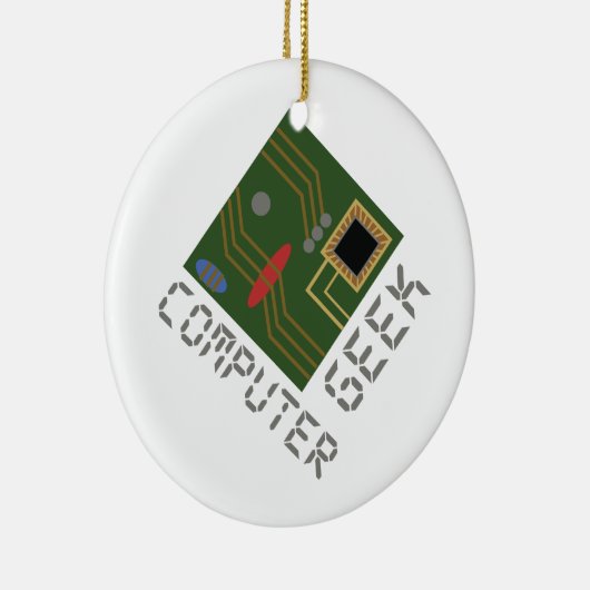 Computer Geek Keramisch Ornament (Rechts)