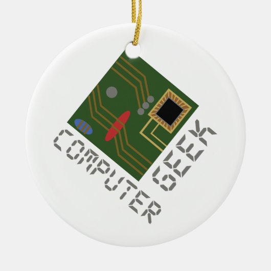 Computer Geek Keramisch Ornament (Voorkant)
