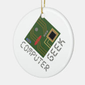 Computer Geek Keramisch Ornament (Links)