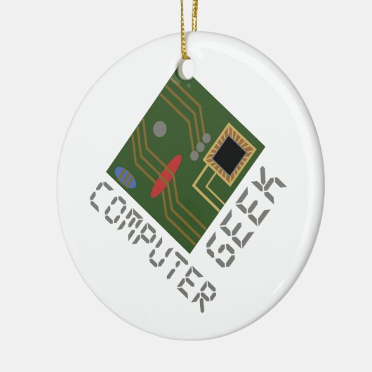 Computer Geek Keramisch Ornament (Links)