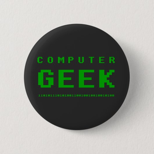 Computer geek-knoppenbadge ronde button 5,7 cm (Voorkant)